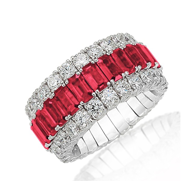 Picchiotti Xpandabl Ruby & Diamond Ring